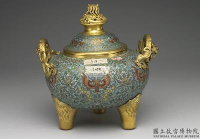 图片[2]-Copper incense burner in cloisonne enamels, Qing dynasty (1644-1911)-China Archive